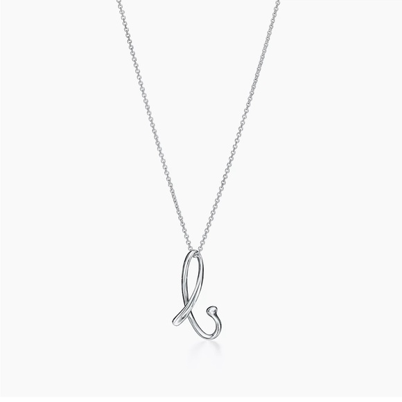 Tiffany & Co Elsa Peretti® Alphabet Letter B Pendant & Chain in Silver - Picture 2 of 4
